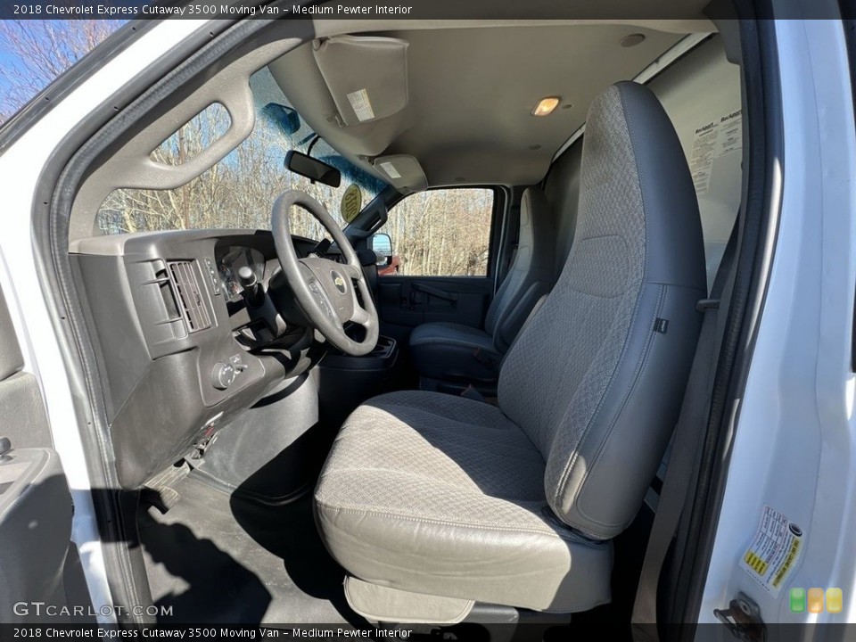 Medium Pewter Interior Front Seat for the 2018 Chevrolet Express Cutaway 3500 Moving Van #145621341