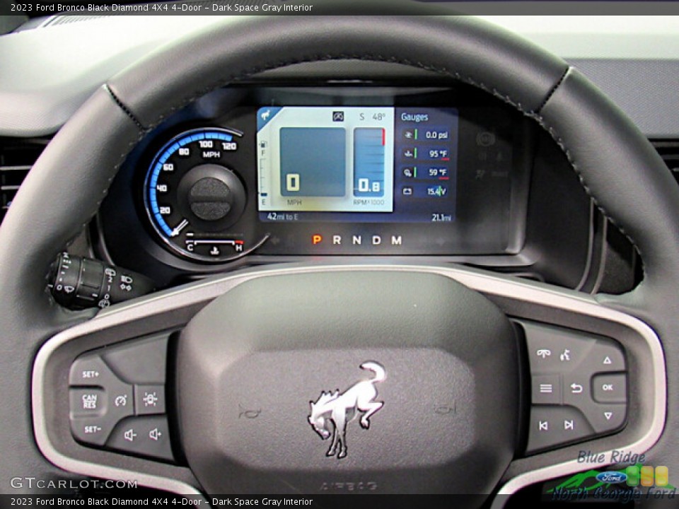Dark Space Gray Interior Steering Wheel for the 2023 Ford Bronco Black Diamond 4X4 4-Door #145621851