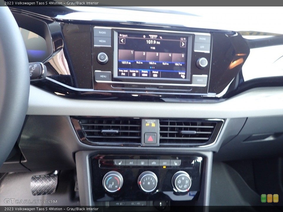 Gray/Black Interior Controls for the 2023 Volkswagen Taos S 4Motion #145623869