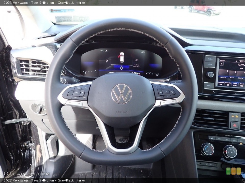 Gray/Black Interior Steering Wheel for the 2023 Volkswagen Taos S 4Motion #145623950