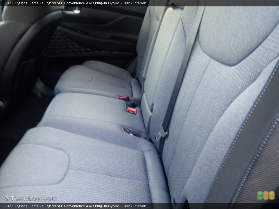 Black Interior Rear Seat for the 2023 Hyundai Santa Fe Hybrid SEL Convenience AWD Plug-In Hybrid #145624883