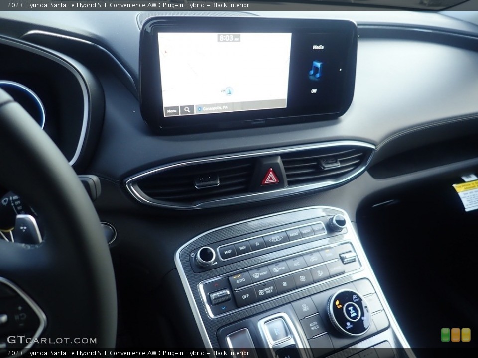 Black Interior Controls for the 2023 Hyundai Santa Fe Hybrid SEL Convenience AWD Plug-In Hybrid #145624994