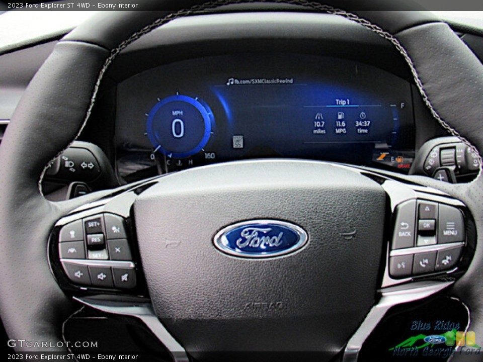 Ebony Interior Steering Wheel for the 2023 Ford Explorer ST 4WD #145625252