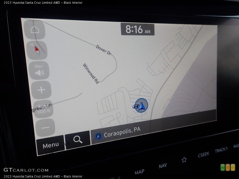 Black Interior Navigation for the 2023 Hyundai Santa Cruz Limited AWD #145625339