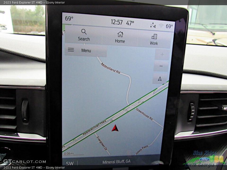 Ebony Interior Navigation for the 2023 Ford Explorer ST 4WD #145625348