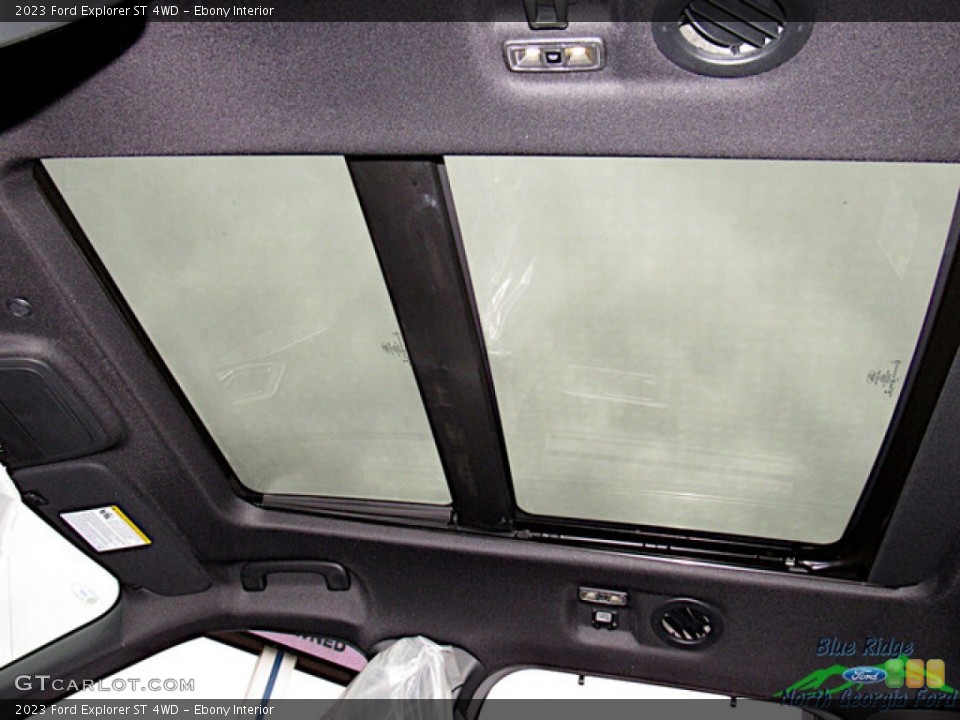 Ebony Interior Sunroof for the 2023 Ford Explorer ST 4WD #145625384