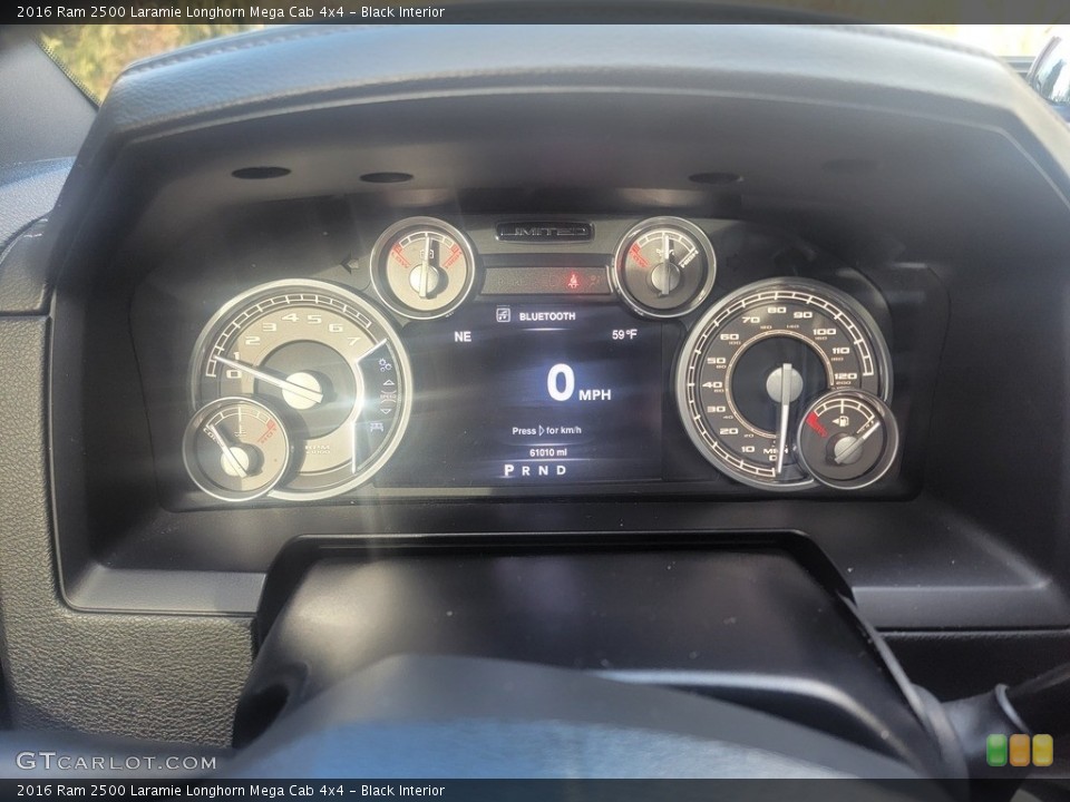 Black Interior Gauges for the 2016 Ram 2500 Laramie Longhorn Mega Cab 4x4 #145629005