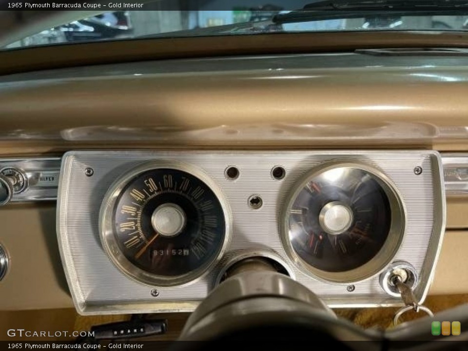 Gold Interior Gauges for the 1965 Plymouth Barracuda Coupe #145629692