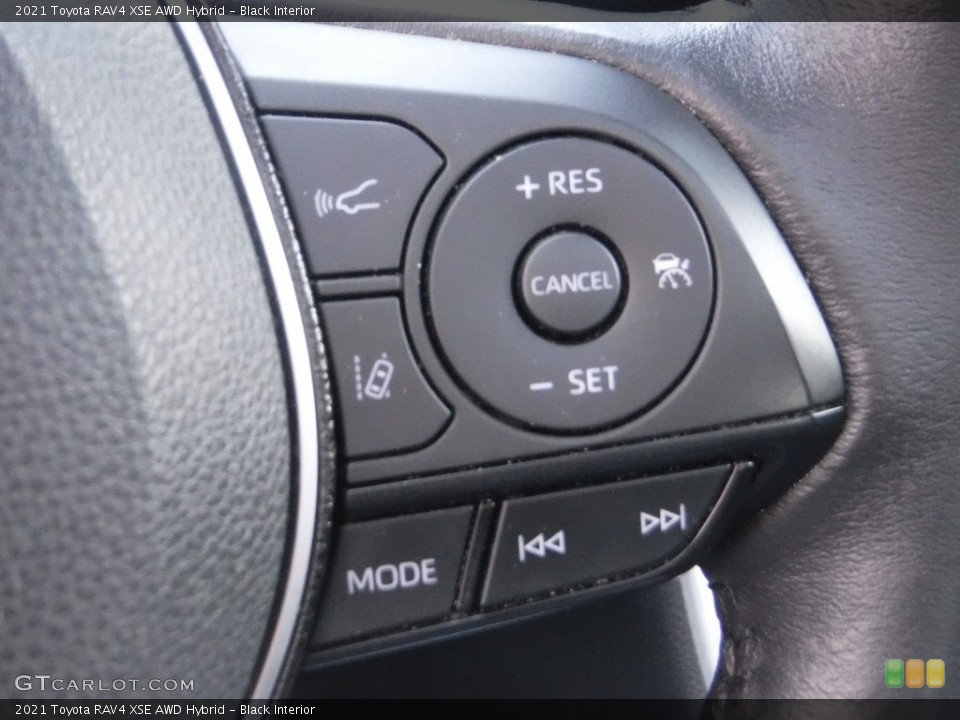 Black Interior Steering Wheel for the 2021 Toyota RAV4 XSE AWD Hybrid #145630256