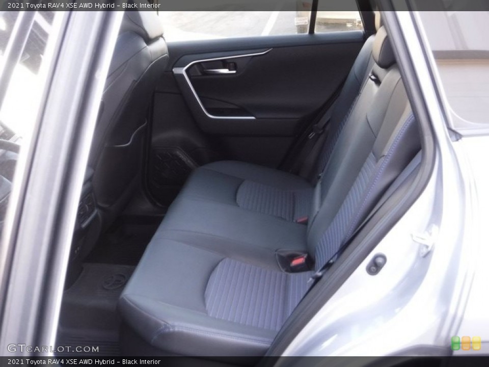 Black Interior Rear Seat for the 2021 Toyota RAV4 XSE AWD Hybrid #145630358