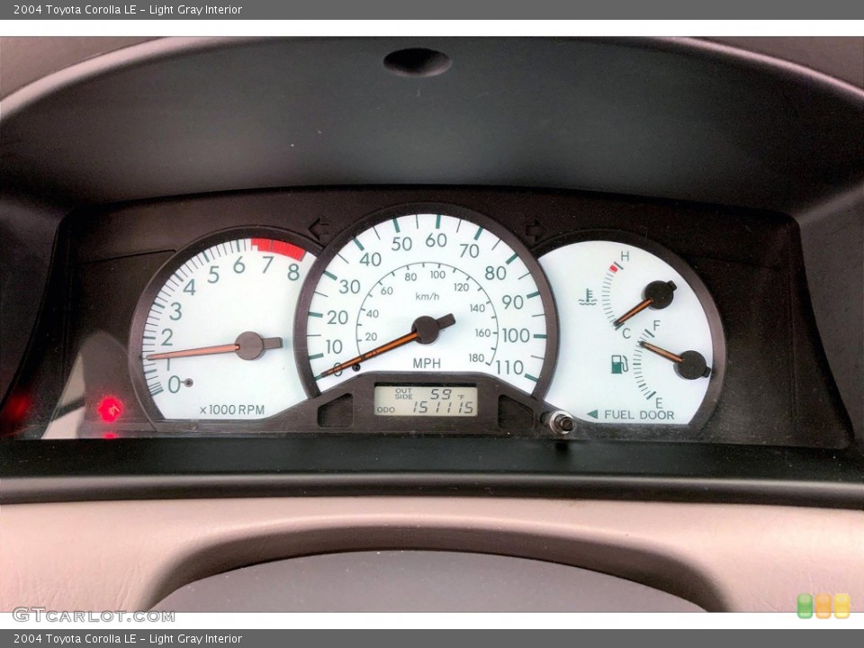 Light Gray Interior Gauges for the 2004 Toyota Corolla LE #145631030