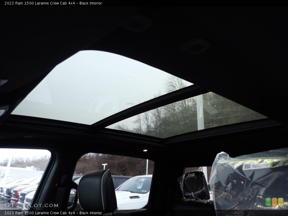 Black Interior Sunroof for the 2023 Ram 1500 Laramie Crew Cab 4x4 #145632230