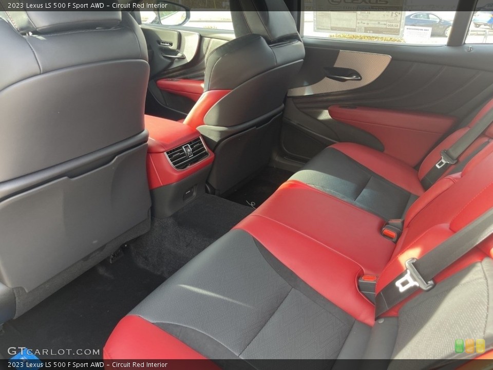 Circuit Red Interior Rear Seat for the 2023 Lexus LS 500 F Sport AWD #145633685