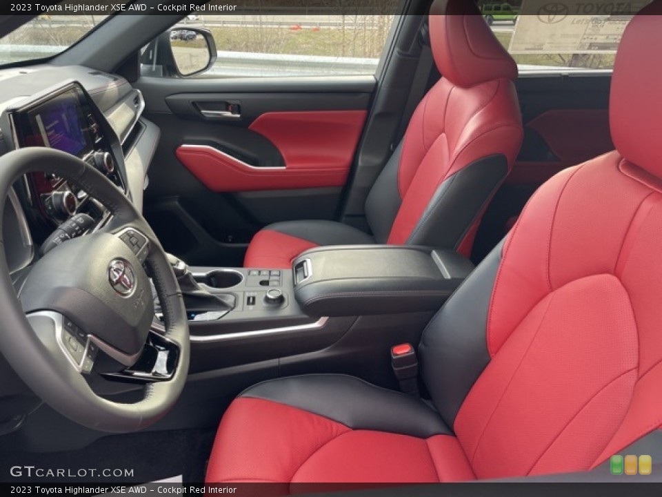 Cockpit Red Interior Photo for the 2023 Toyota Highlander XSE AWD #145637333