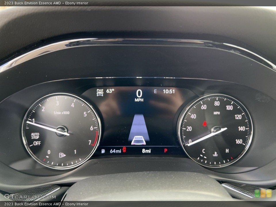 Ebony Interior Gauges for the 2023 Buick Envision Essence AWD #145637435