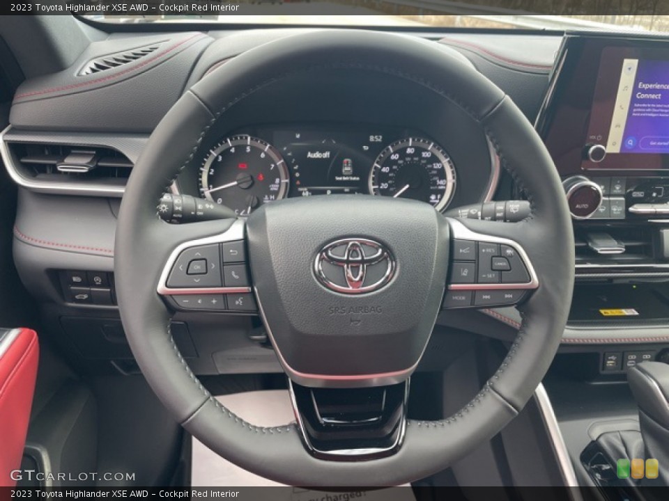 Cockpit Red Interior Steering Wheel for the 2023 Toyota Highlander XSE AWD #145637463