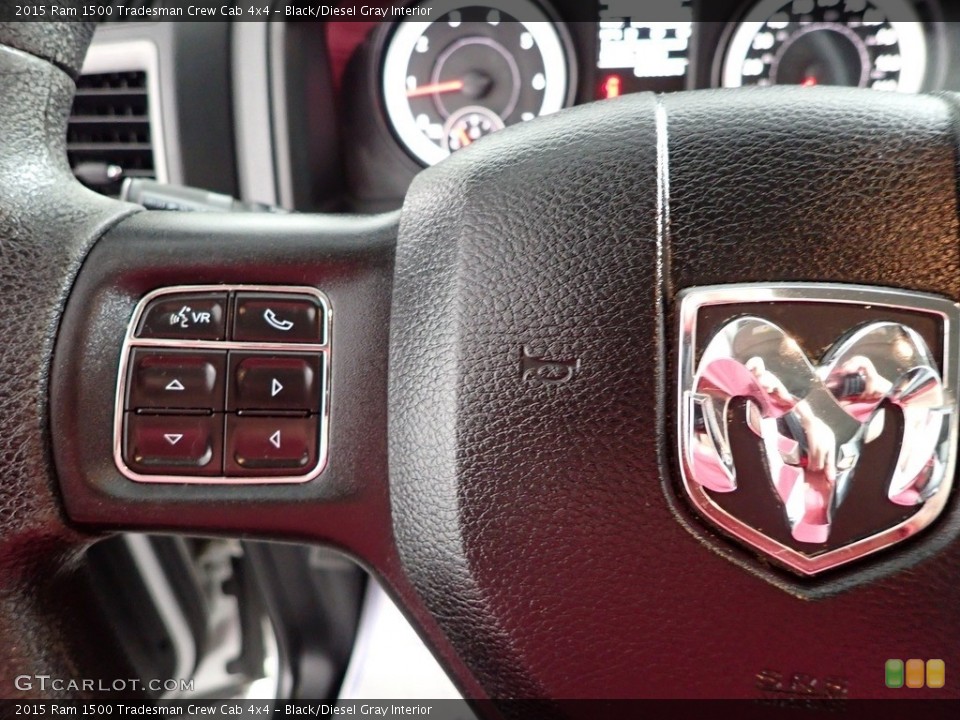 Black/Diesel Gray Interior Steering Wheel for the 2015 Ram 1500 Tradesman Crew Cab 4x4 #145639622