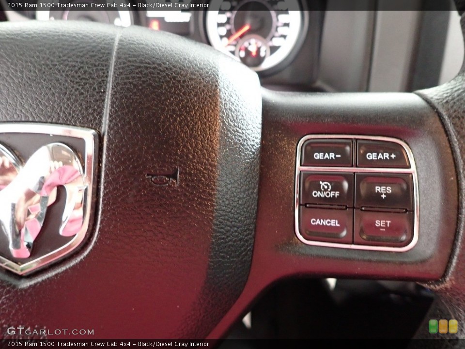 Black/Diesel Gray Interior Steering Wheel for the 2015 Ram 1500 Tradesman Crew Cab 4x4 #145639640