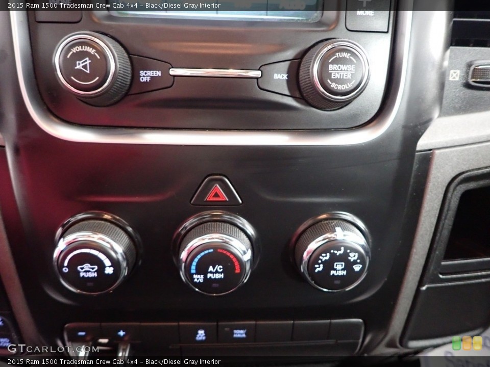 Black/Diesel Gray Interior Controls for the 2015 Ram 1500 Tradesman Crew Cab 4x4 #145639688
