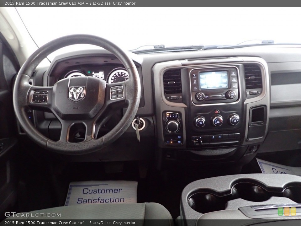 Black/Diesel Gray Interior Dashboard for the 2015 Ram 1500 Tradesman Crew Cab 4x4 #145639823