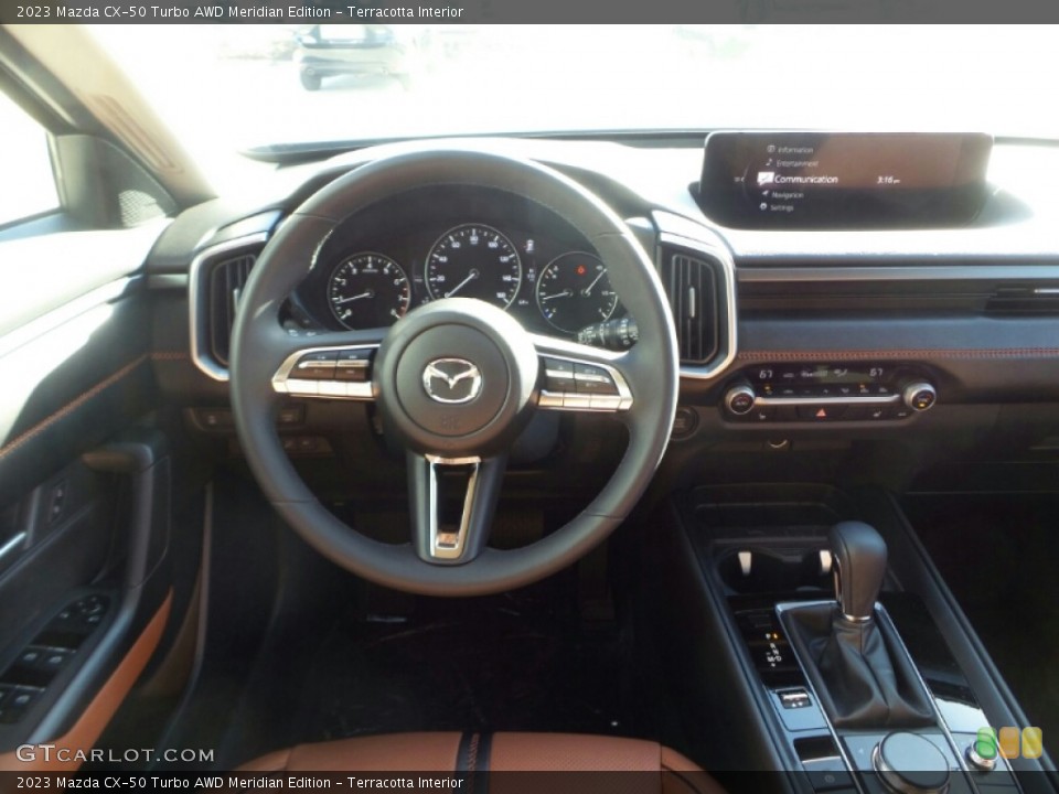 Terracotta Interior Dashboard for the 2023 Mazda CX-50 Turbo AWD Meridian Edition #145640174