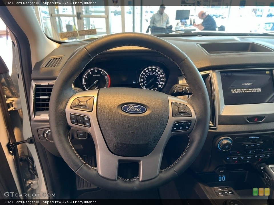 Ebony Interior Steering Wheel for the 2023 Ford Ranger XLT SuperCrew 4x4 #145641041