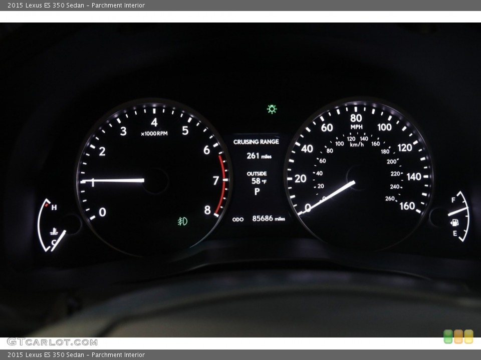 Parchment Interior Gauges for the 2015 Lexus ES 350 Sedan #145641713