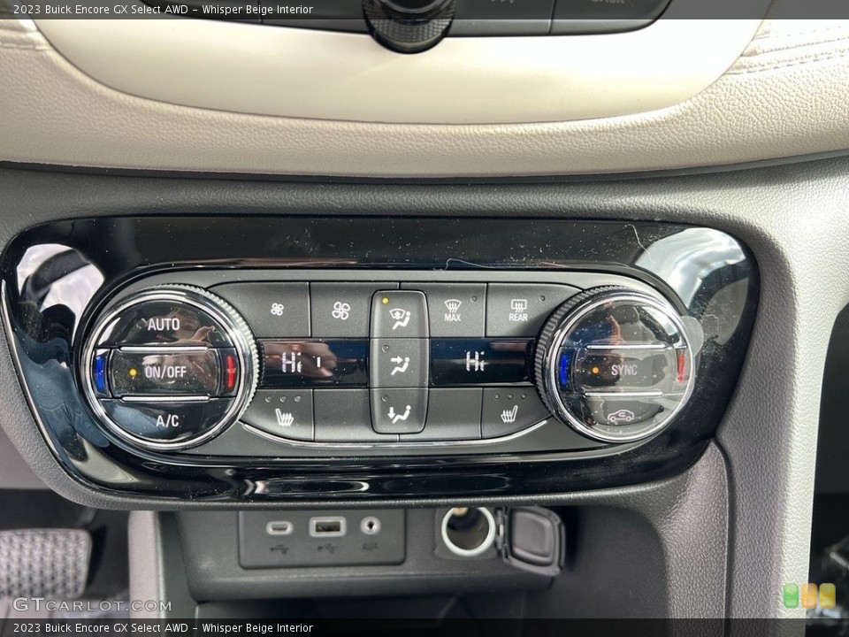 Whisper Beige Interior Controls for the 2023 Buick Encore GX Select AWD #145642586
