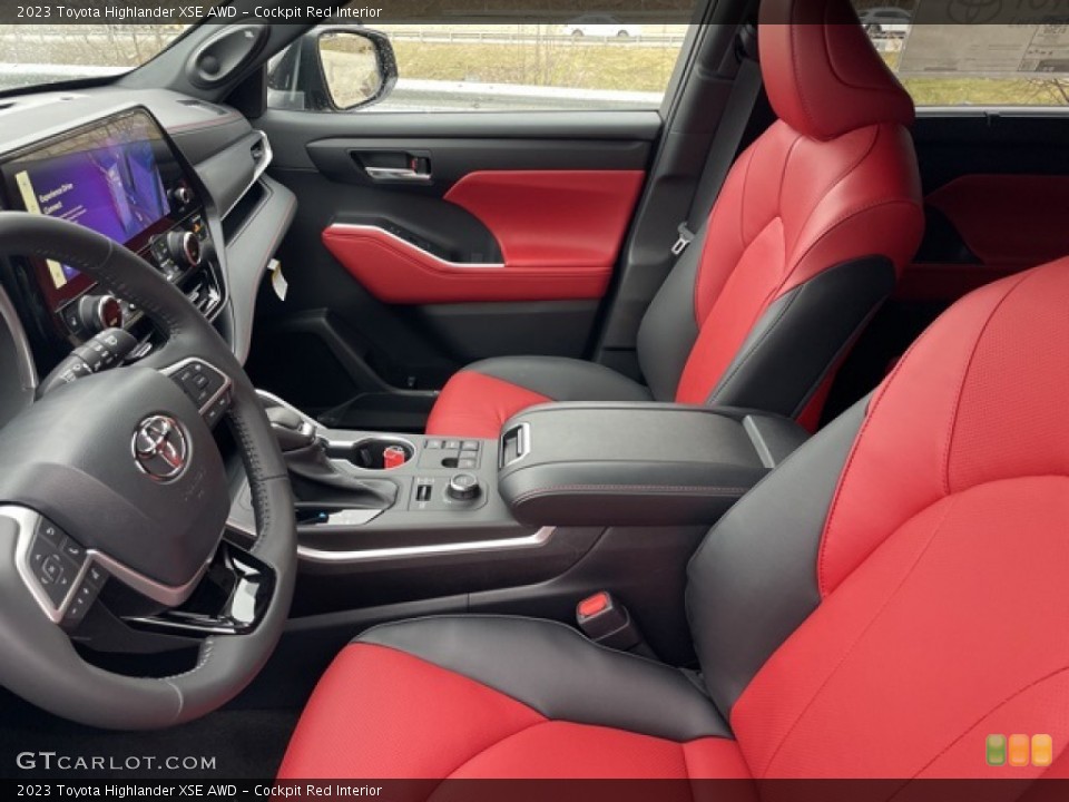 Cockpit Red 2023 Toyota Highlander Interiors