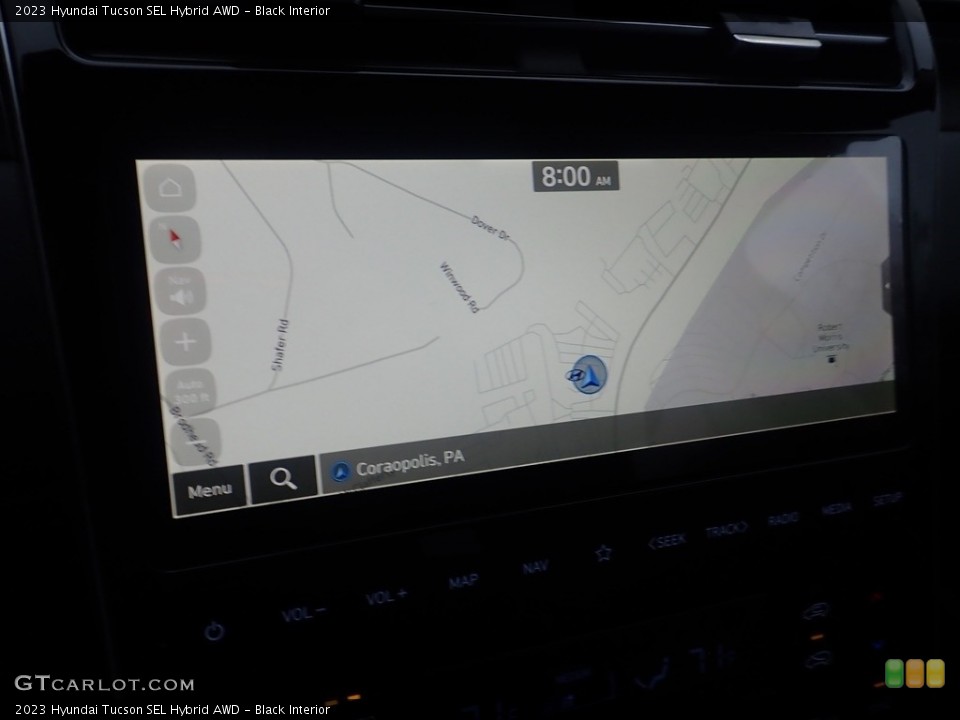 Black Interior Navigation for the 2023 Hyundai Tucson SEL Hybrid AWD #145644701