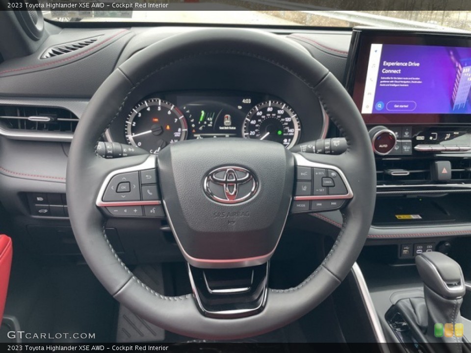 Cockpit Red Interior Steering Wheel for the 2023 Toyota Highlander XSE AWD #145644724