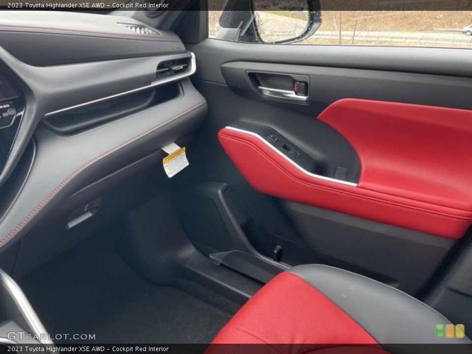 Cockpit Red Interior Door Panel for the 2023 Toyota Highlander XSE AWD #145644766