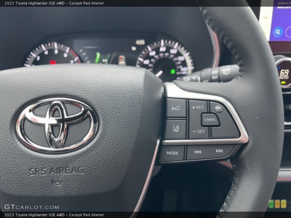 Cockpit Red Interior Steering Wheel for the 2023 Toyota Highlander XSE AWD #145644937
