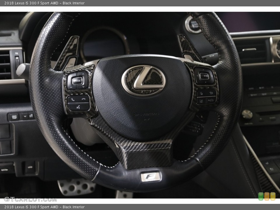 Black Interior Steering Wheel for the 2018 Lexus IS 300 F Sport AWD #145645522