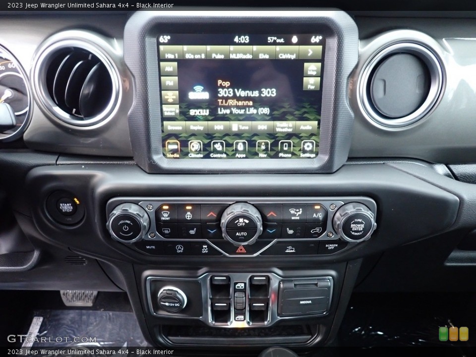 Black Interior Controls for the 2023 Jeep Wrangler Unlimited Sahara 4x4 #145645708