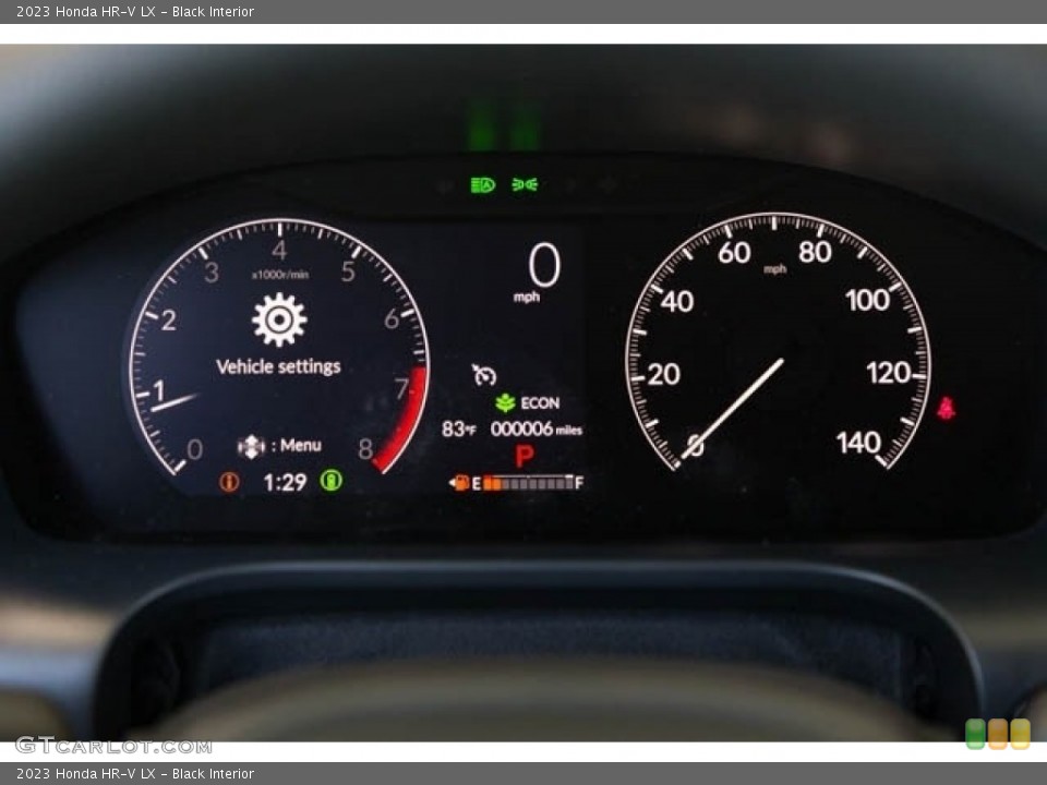 Black Interior Gauges for the 2023 Honda HR-V LX #145647232
