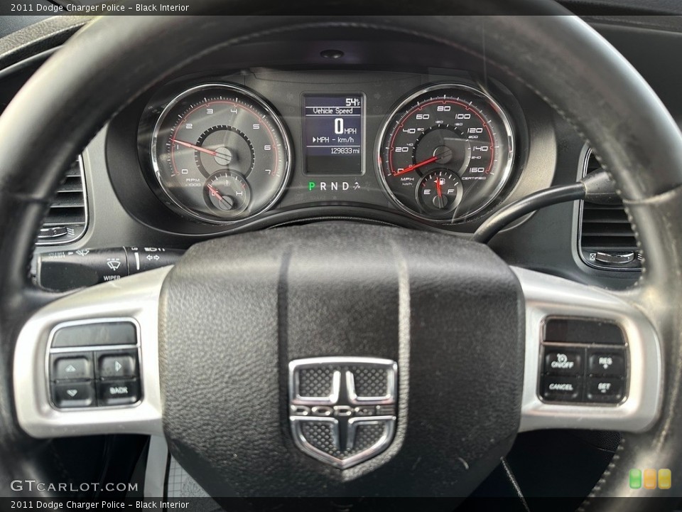 Black Interior Steering Wheel for the 2011 Dodge Charger Police #145647346