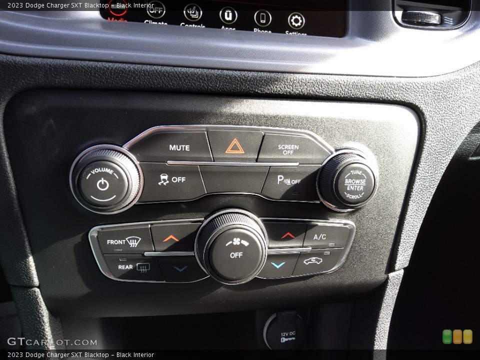 Black Interior Controls for the 2023 Dodge Charger SXT Blacktop #145647994