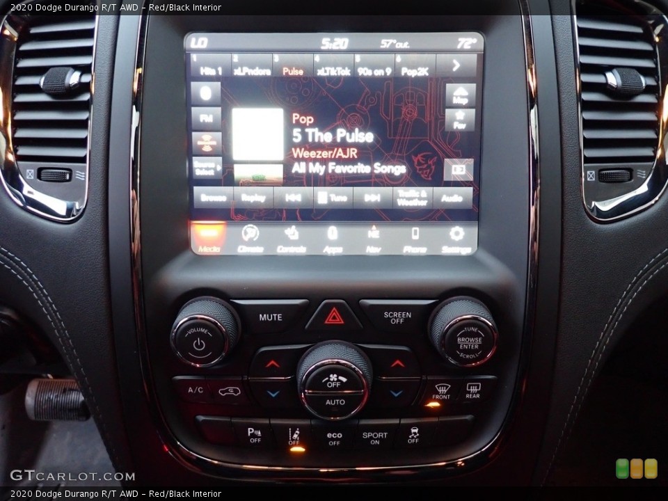 Red/Black Interior Controls for the 2020 Dodge Durango R/T AWD #145649614