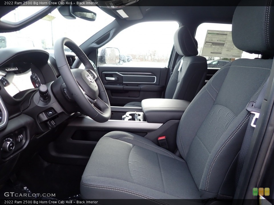 Black Interior Front Seat for the 2022 Ram 2500 Big Horn Crew Cab 4x4 #145649881