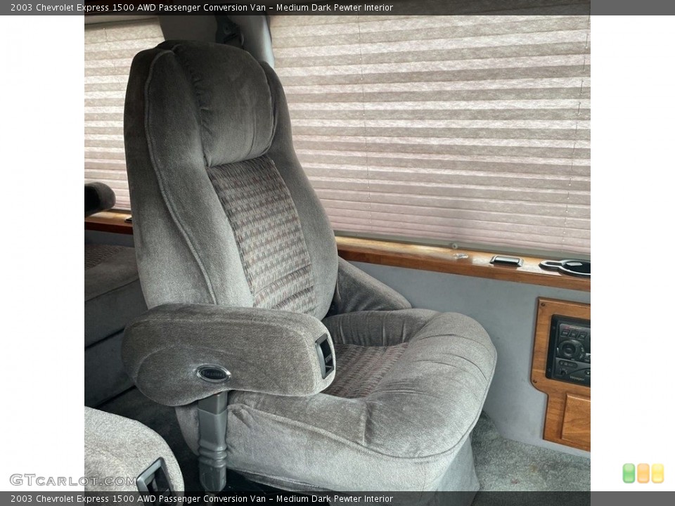 Medium Dark Pewter Interior Rear Seat for the 2003 Chevrolet Express 1500 AWD Passenger Conversion Van #145651543
