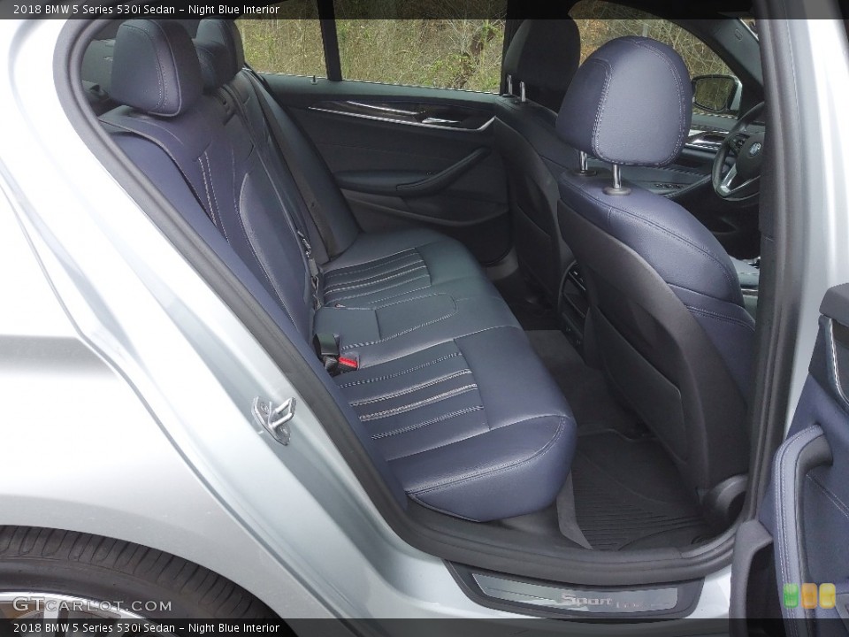 Night Blue Interior Rear Seat for the 2018 BMW 5 Series 530i Sedan #145653145