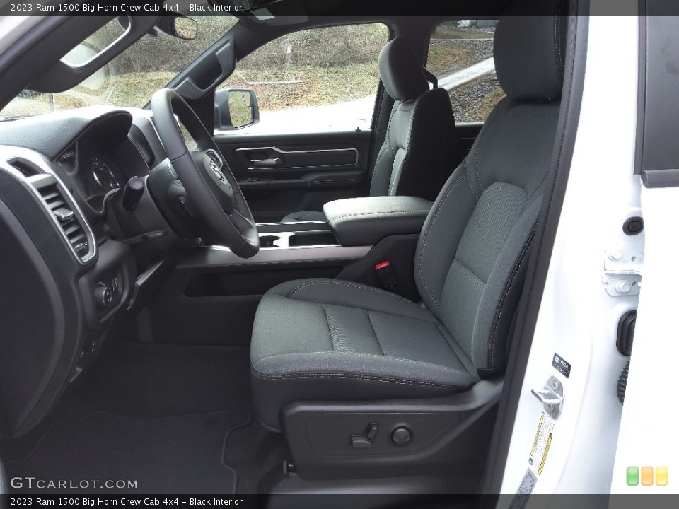Black Interior Front Seat for the 2023 Ram 1500 Big Horn Crew Cab 4x4 #145653925