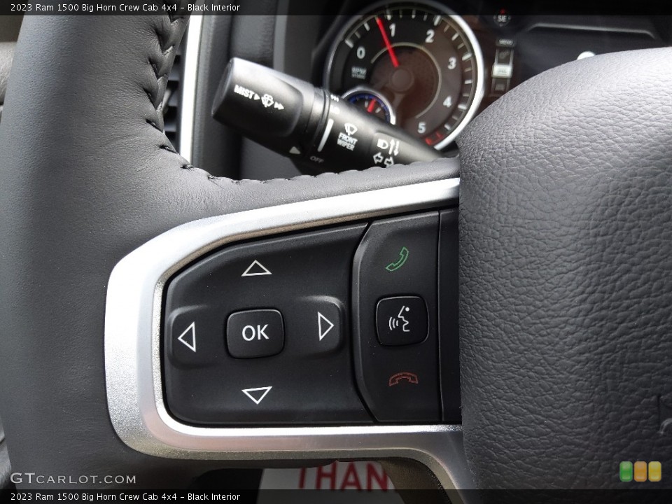 Black Interior Steering Wheel for the 2023 Ram 1500 Big Horn Crew Cab 4x4 #145654129