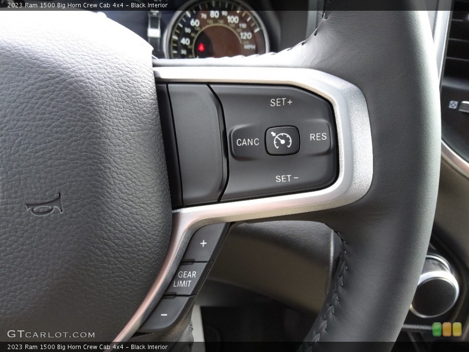 Black Interior Steering Wheel for the 2023 Ram 1500 Big Horn Crew Cab 4x4 #145654144