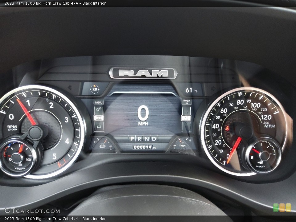 Black Interior Gauges for the 2023 Ram 1500 Big Horn Crew Cab 4x4 #145654180