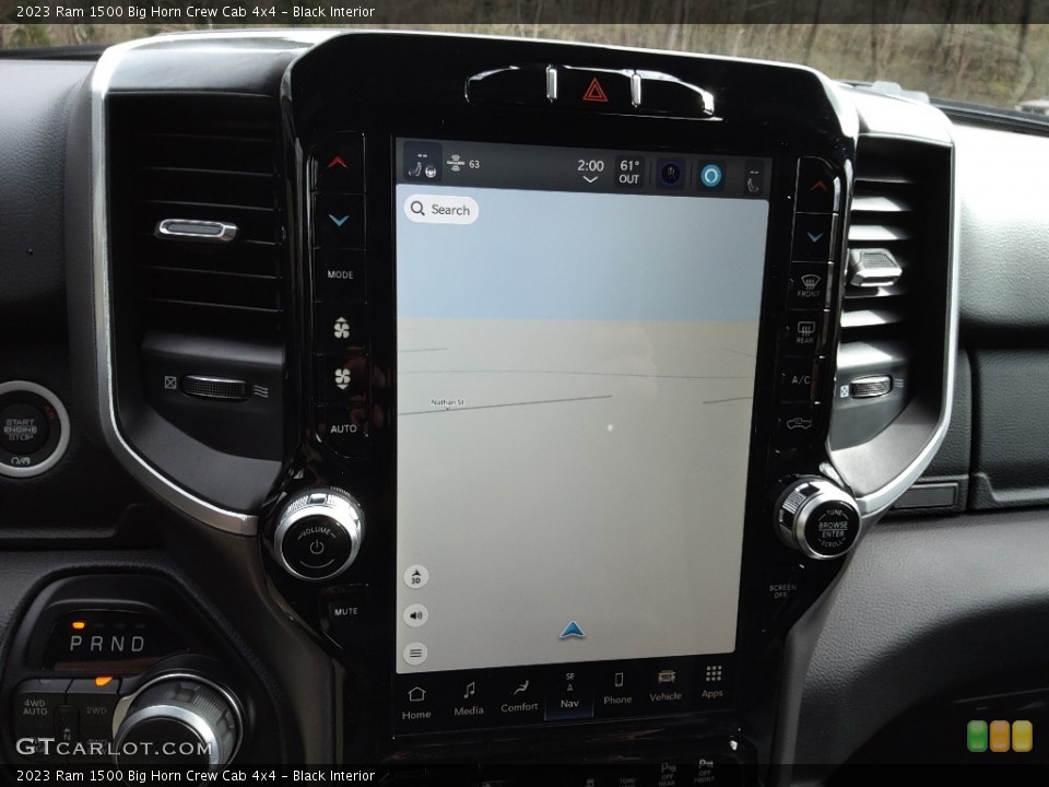 Black Interior Navigation for the 2023 Ram 1500 Big Horn Crew Cab 4x4 #145654256