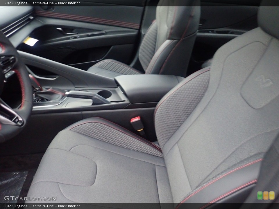 Black Interior Front Seat for the 2023 Hyundai Elantra N-Line #145654342