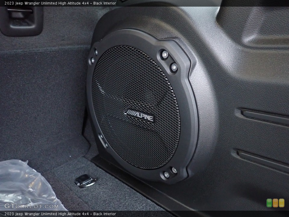 Black Interior Audio System for the 2023 Jeep Wrangler Unlimited High Altitude 4x4 #145654351