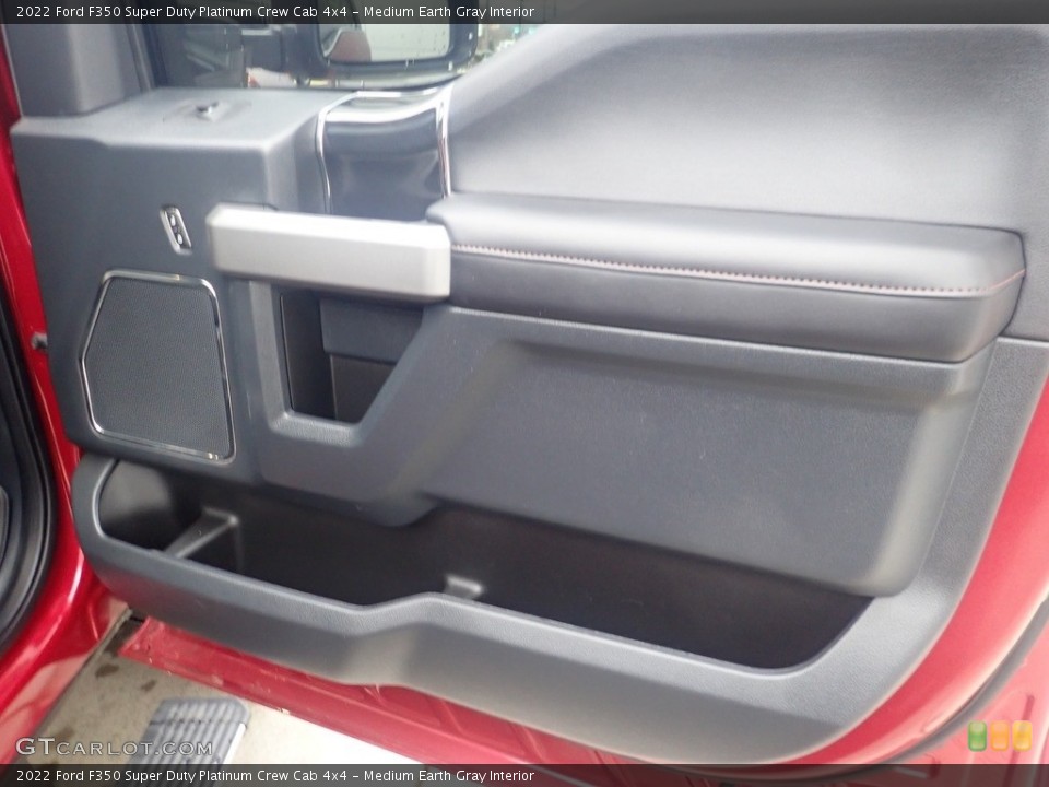 Medium Earth Gray Interior Door Panel for the 2022 Ford F350 Super Duty Platinum Crew Cab 4x4 #145655239